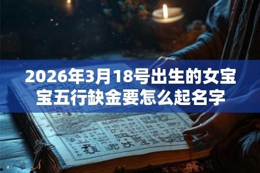 2026年3月18号出生的女宝宝五行缺金要怎么起名字