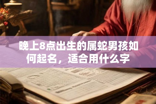 晚上8点出生的属蛇男孩如何起名，适合用什么字