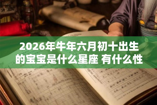 2026年牛年六月初十出生的宝宝是什么星座 有什么性格特点