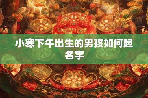 小寒下午出生的男孩如何起名字