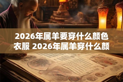 2026年属羊要穿什么颜色衣服 2026年属羊穿什么颜色
