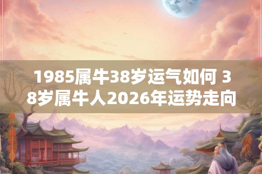 1985属牛38岁运气如何 38岁属牛人2026年运势走向 1985属牛38岁运气如何 38岁属牛人2026年运势走向