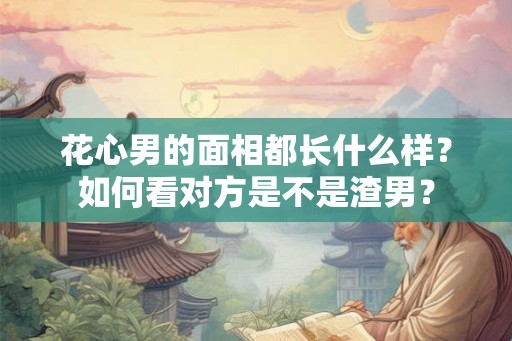 花心男的面相都长什么样？如何看对方是不是渣男？