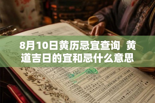 8月10日黄历忌宜查询  黄道吉日的宜和忌什么意思