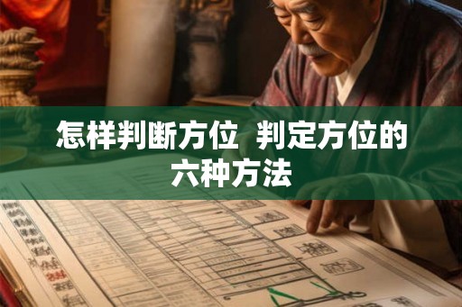 怎样判断方位  判定方位的六种方法