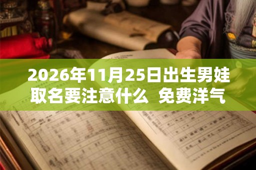 2026年11月25日出生男娃取名要注意什么  免费洋气名字推荐