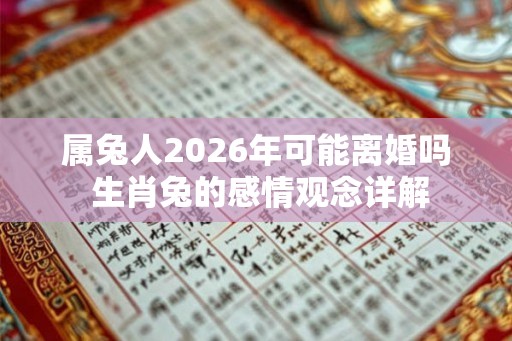 属兔人2026年可能离婚吗 生肖兔的感情观念详解