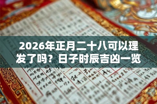 2026年正月二十八可以理发了吗？日子时辰吉凶一览！