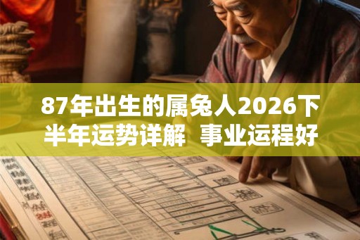 87年出生的属兔人2026下半年运势详解  事业运程好不好