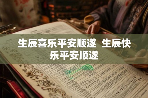 生辰喜乐平安顺遂  生辰快乐平安顺遂