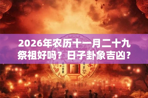 2026年农历十一月二十九祭祖好吗？日子卦象吉凶？