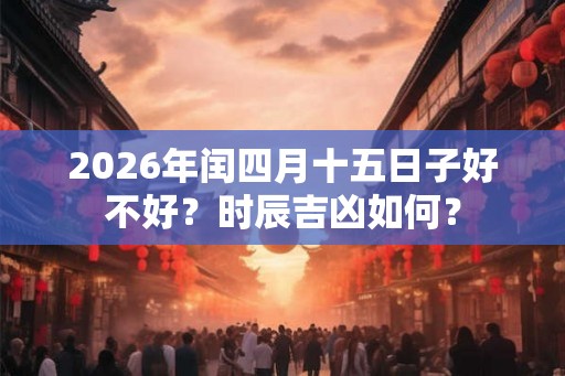 2026年闰四月十五日子好不好?时辰吉凶如何? 2026年闰四月十五日子好不好?时辰吉凶如何?