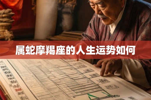 属蛇摩羯座的人生运势如何