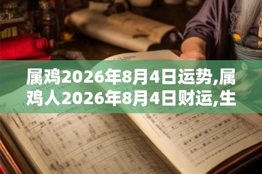 属鸡2026年8月4日运势,属鸡人2026年8月4日财运,生肖鸡2026年8月4日运势