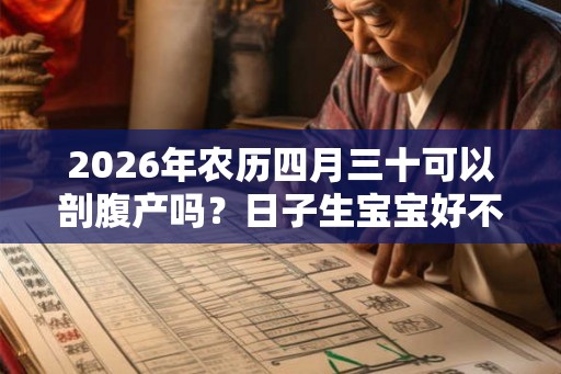 2026年农历四月三十可以剖腹产吗？日子生宝宝好不好？