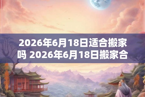 2026年6月18日适合搬家吗 2026年6月18日搬家合适吗 2026年6月18日适合搬家吗 2026年6月18日搬家合适吗