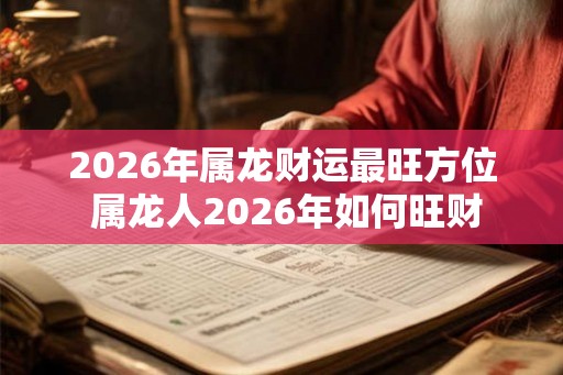 2026年属龙财运最旺方位 属龙人2026年如何旺财