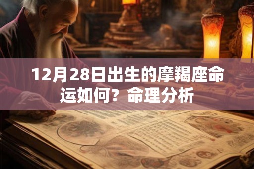 12月28日出生的摩羯座命运如何？命理分析