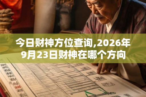 今日财神方位查询,2026年9月23日财神在哪个方向