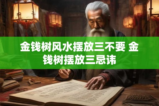 金钱树风水摆放三不要 金钱树摆放三忌讳