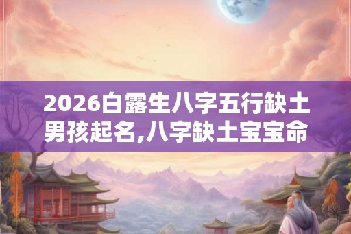 2026白露生八字五行缺土男孩起名,八字缺土宝宝命好吗？