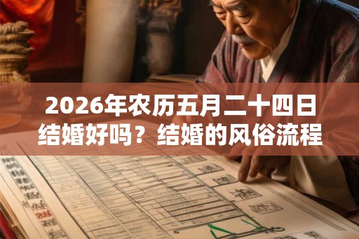 2026年农历五月二十四日结婚好吗？结婚的风俗流程