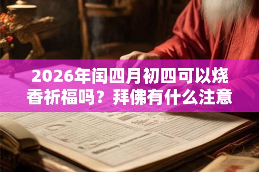 2026年闰四月初四可以烧香祈福吗?拜佛有什么注意事项? 2026年闰四月初四可以烧香祈福吗?拜佛有什么注意事项?