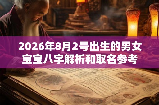 2026年8月2号出生的男女宝宝八字解析和取名参考