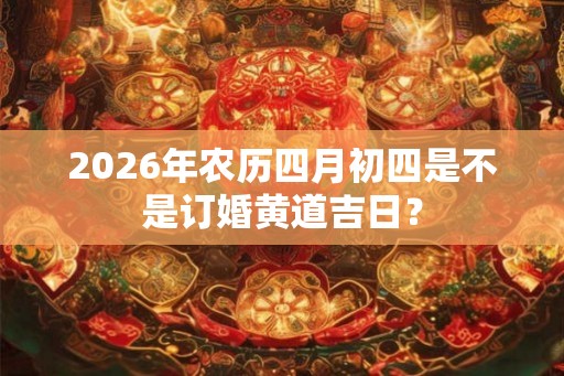 2026年农历四月初四是不是订婚黄道吉日？
