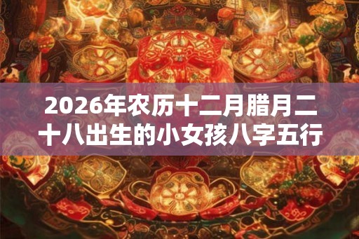 2026年农历十二月腊月二十八出生的小女孩八字五行取名大全集 2026年农历十二月腊月二十八出生的小女孩八字五行取名大全集