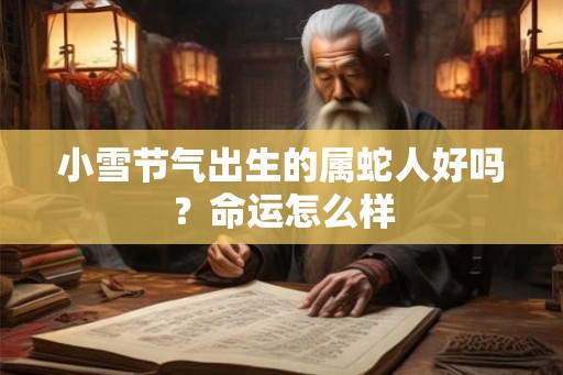 小雪节气出生的属蛇人好吗？命运怎么样