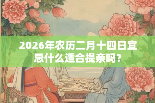 2026年农历二月十四日宜忌什么适合提亲吗？