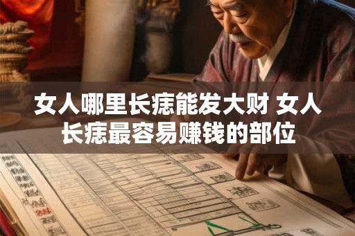 女人哪里长痣能发大财 女人长痣最容易赚钱的部位