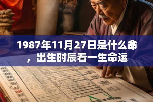 1987年11月27日是什么命，出生时辰看一生命运