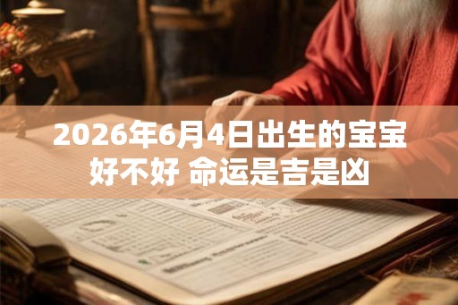 2026年6月4日出生的宝宝好不好 命运是吉是凶 2026年6月4日出生的宝宝好不好 命运是吉是凶