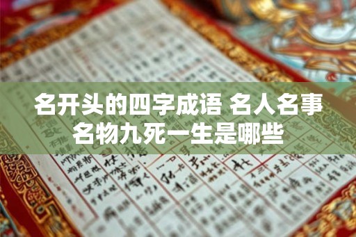 名开头的四字成语 名人名事名物九死一生是哪些