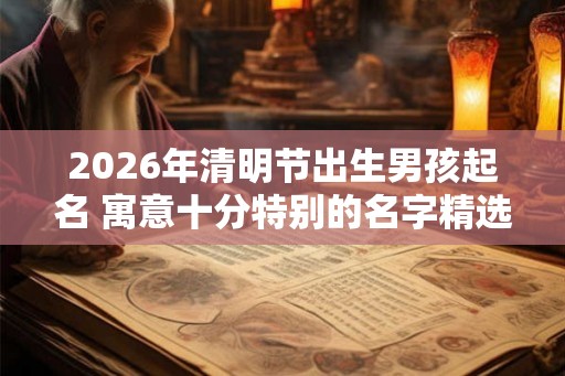 2026年清明节出生男孩起名 寓意十分特别的名字精选