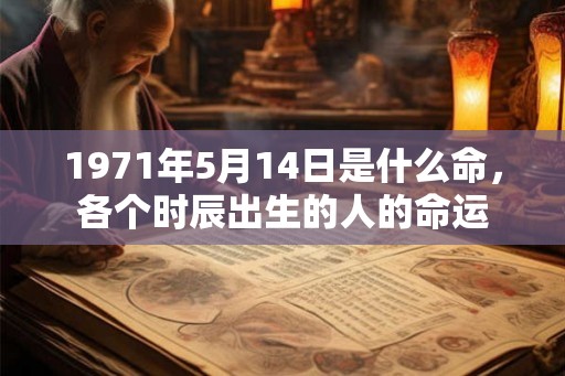 1971年5月14日是什么命，各个时辰出生的人的命运