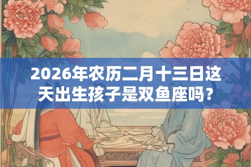 2026年农历二月十三日这天出生孩子是双鱼座吗？