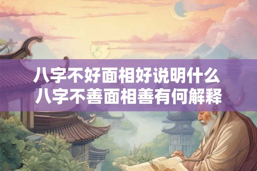 八字不好面相好说明什么 八字不善面相善有何解释