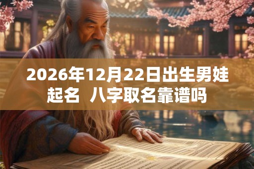2026年12月22日出生男娃起名  八字取名靠谱吗