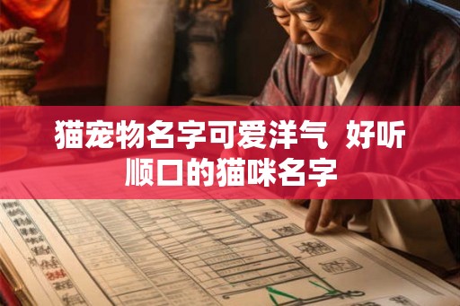 猫宠物名字可爱洋气  好听顺口的猫咪名字