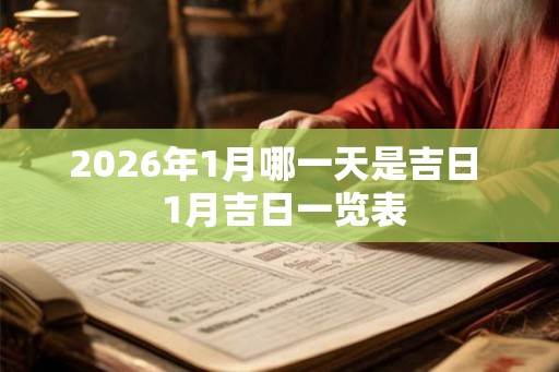2026年1月哪一天是吉日  1月吉日一览表