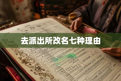去派出所改名七种理由