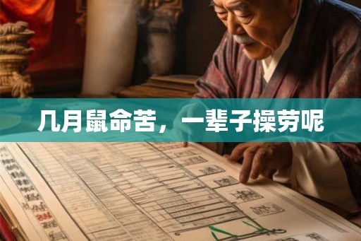 几月鼠命苦，一辈子操劳呢