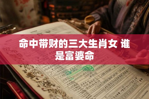 命中带财的三大生肖女 谁是富婆命 命中带财的三大生肖女 谁是富婆命