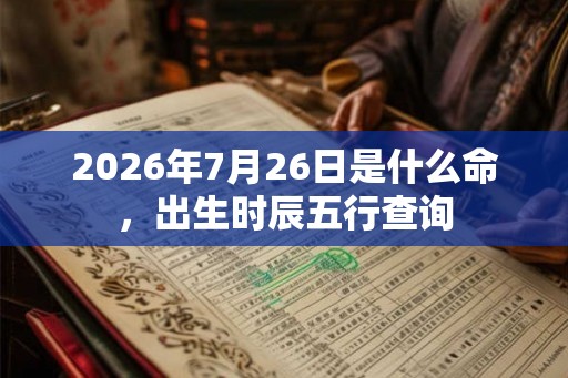 2026年7月26日是什么命，出生时辰五行查询