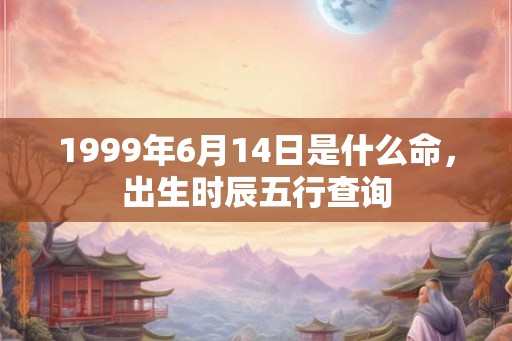 1999年6月14日是什么命，出生时辰五行查询