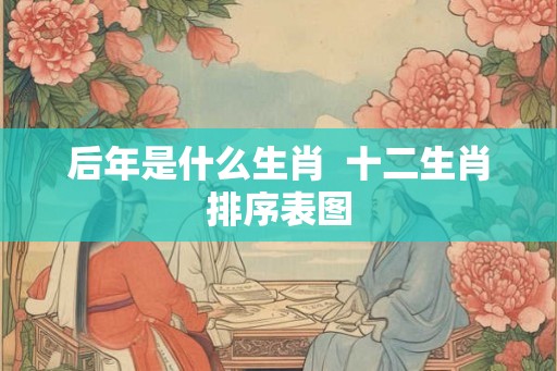 后年是什么生肖  十二生肖排序表图