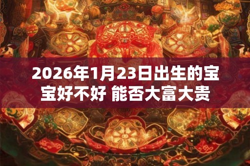2026年1月23日出生的宝宝好不好 能否大富大贵